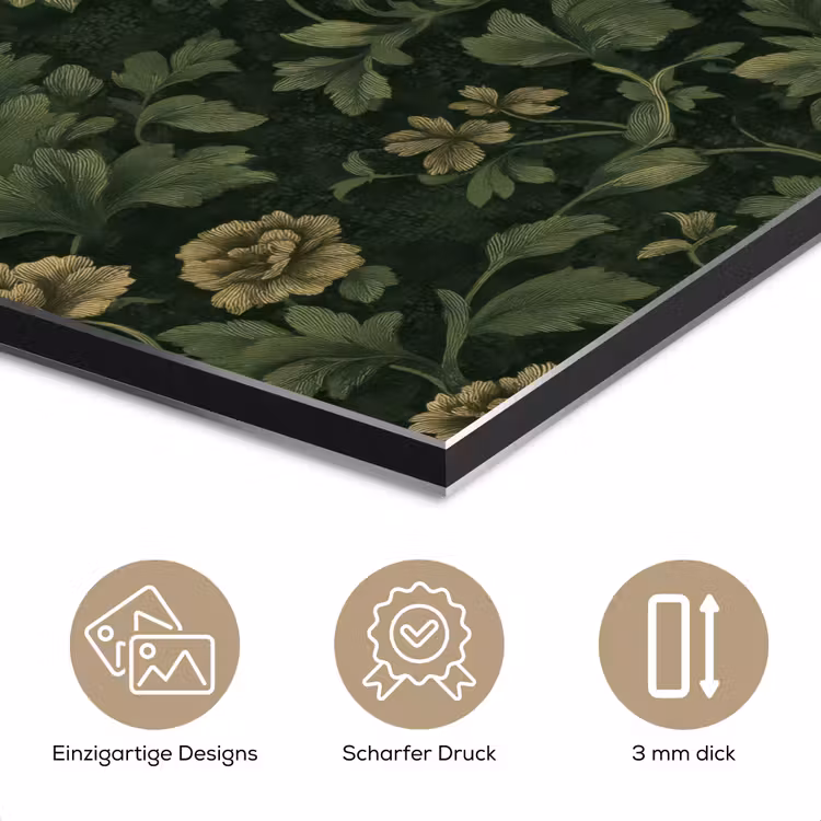 Donker - Groen - Goud - Botanisch aluminium wit klein 46 -closeup_DE