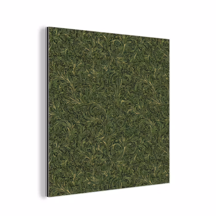 Donker - Groen - Krullend - Botanisch aluminium wit klein 46 -3d