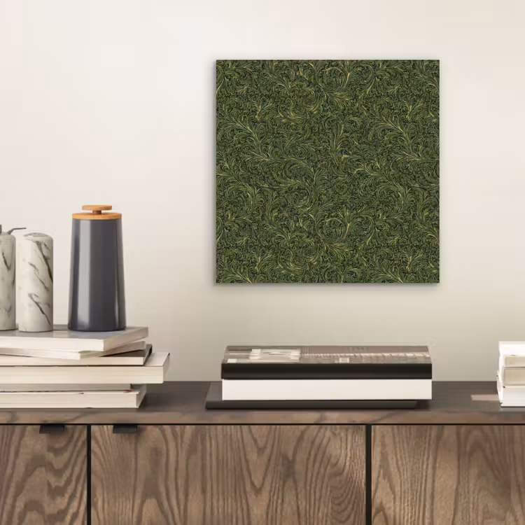 Donker - Groen - Krullend - Botanisch aluminium wit klein 46 -sfeer1