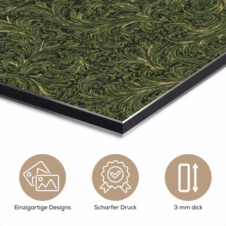 Donker - Groen - Krullend - Botanisch aluminium wit klein 46 -closeup_DE