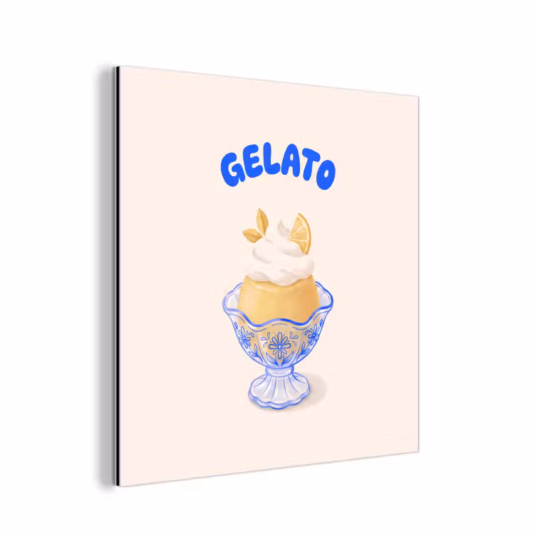 IJs - Citroen - Illustratie - Geel - Dessert aluminium wit klein -3d
