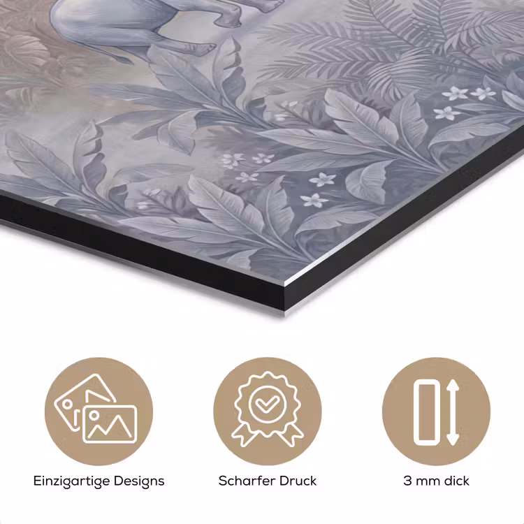 Olifant - Familie - Jungle - Illustratie - Grijs aluminium wit klein -closeup_DE