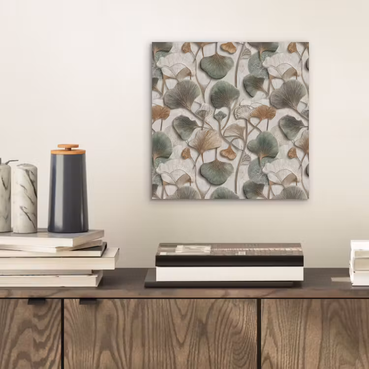 Elegant - Bladeren - Groen aluminium wit klein 46 -sfeer1