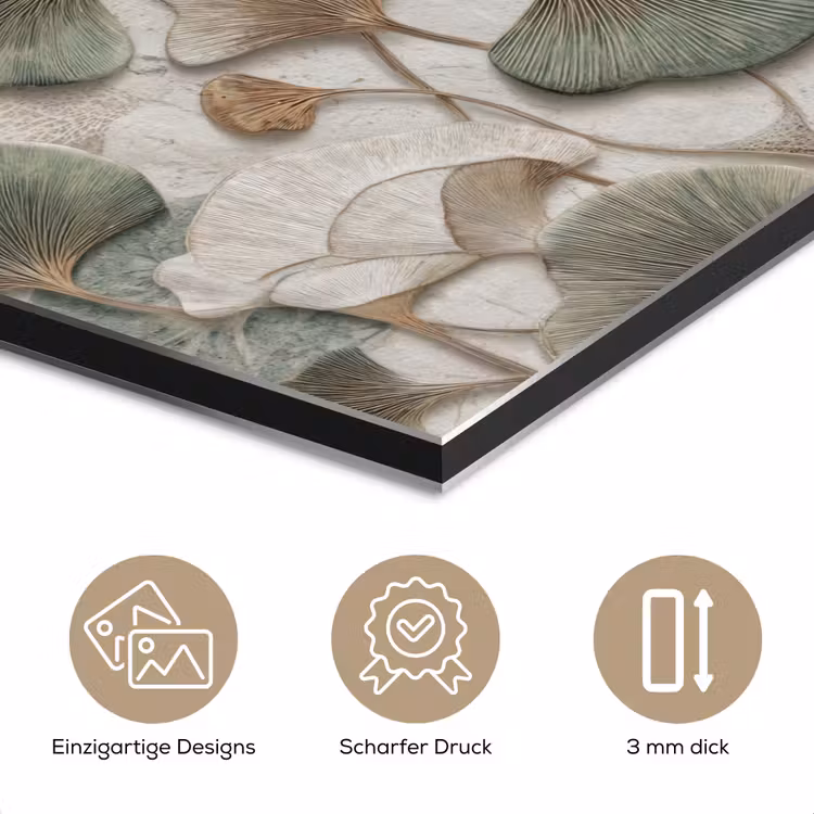 Elegant - Bladeren - Groen aluminium wit klein 46 -closeup_DE