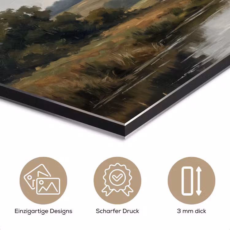 Eenden - Rivier - Landschap - Vlucht - Nostalgisch aluminium wit klein -closeup_DE