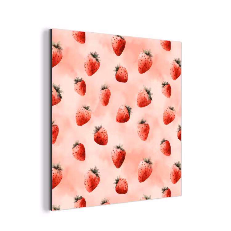 Aardbei - Patroon - Roze aluminium wit klein 46 -3d