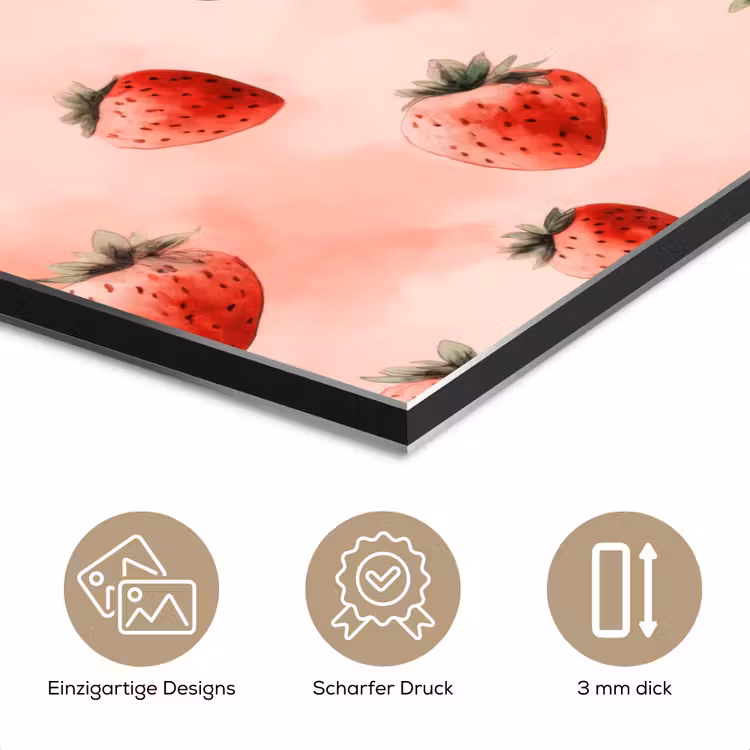 Aardbei - Patroon - Roze aluminium wit klein 46 -closeup_DE