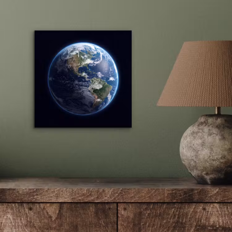 Alu-Dibond-Bild - Erde – Weltraum – Kosmos - Aarde - Ruimte - Kosmos aluminium wit klein