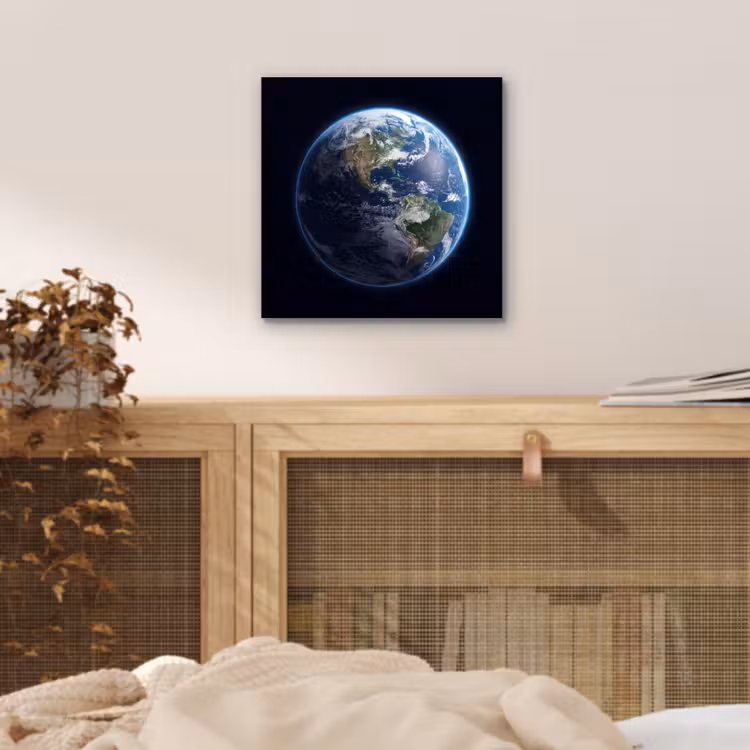 Alu-Dibond-Bild - Erde – Weltraum – Kosmos - Aarde - Ruimte - Kosmos aluminium wit klein