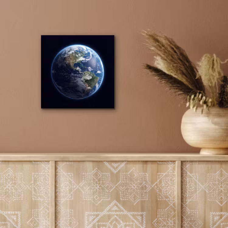 Alu-Dibond-Bild - Erde – Weltraum – Kosmos - Aarde - Ruimte - Kosmos aluminium wit klein