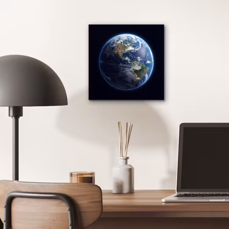 Alu-Dibond-Bild - Erde – Weltraum – Kosmos - Aarde - Ruimte - Kosmos aluminium wit klein