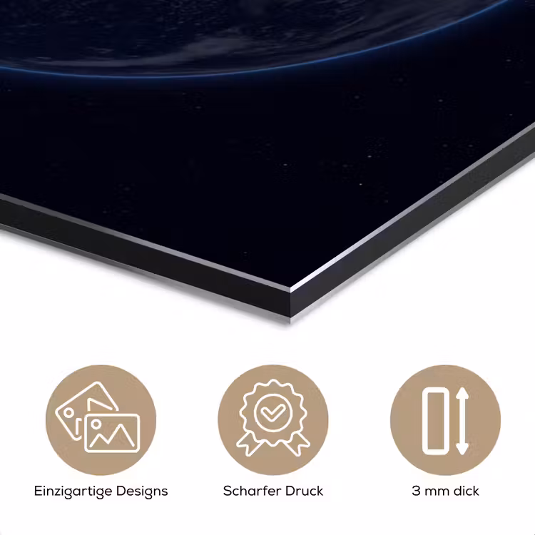 Alu-Dibond-Bild - Erde – Weltraum – Kosmos - Aarde - Ruimte - Kosmos aluminium wit klein