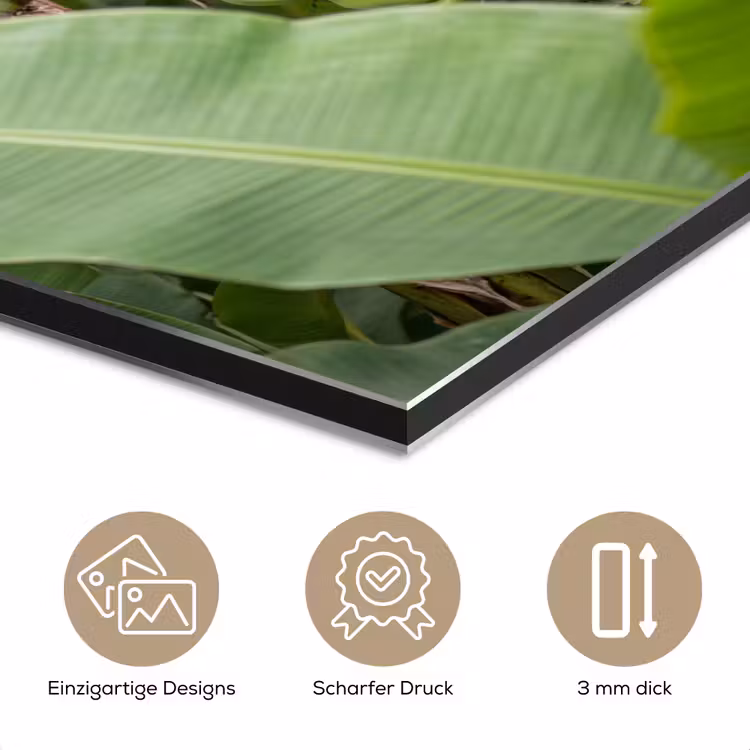 Eten - Bananen - Plantage - Groen aluminium wit klein -closeup_DE