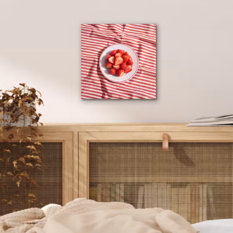 Eten - Aardbeien - Fruit - Zomer - Rood aluminium wit klein -sfeer3
