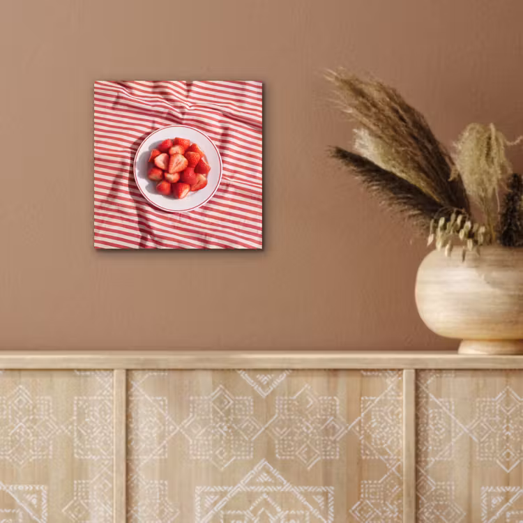 Eten - Aardbeien - Fruit - Zomer - Rood aluminium wit klein -sfeer4