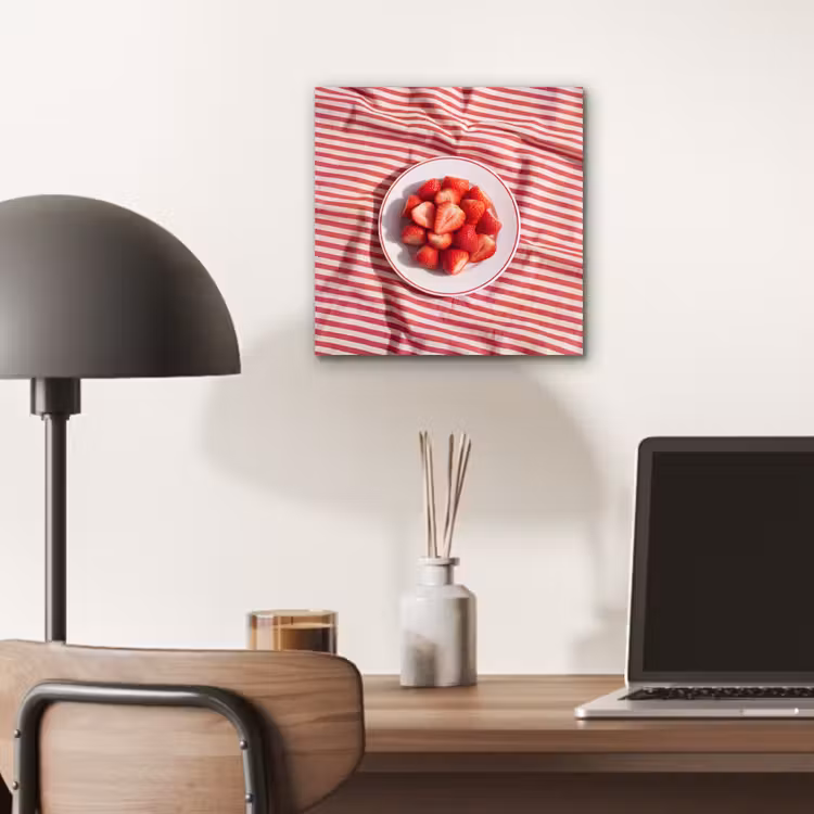 Eten - Aardbeien - Fruit - Zomer - Rood aluminium wit klein -sfeer5