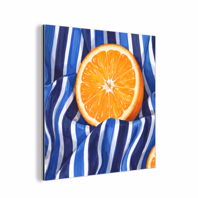 Alu-Dibond-Bild - Essen – Obst – Orange - Eten - Fruit - Oranje aluminium wit klein