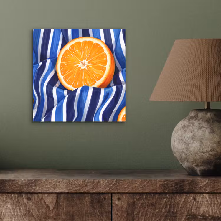 Alu-Dibond-Bild - Essen – Obst – Orange - Eten - Fruit - Oranje aluminium wit klein