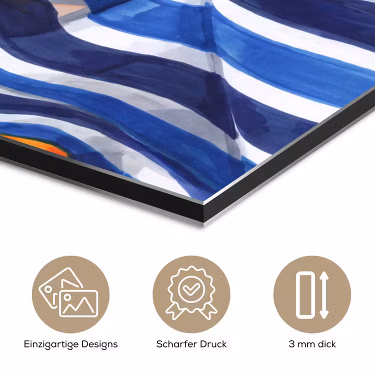 Alu-Dibond-Bild - Essen – Obst – Orange - Eten - Fruit - Oranje aluminium wit klein