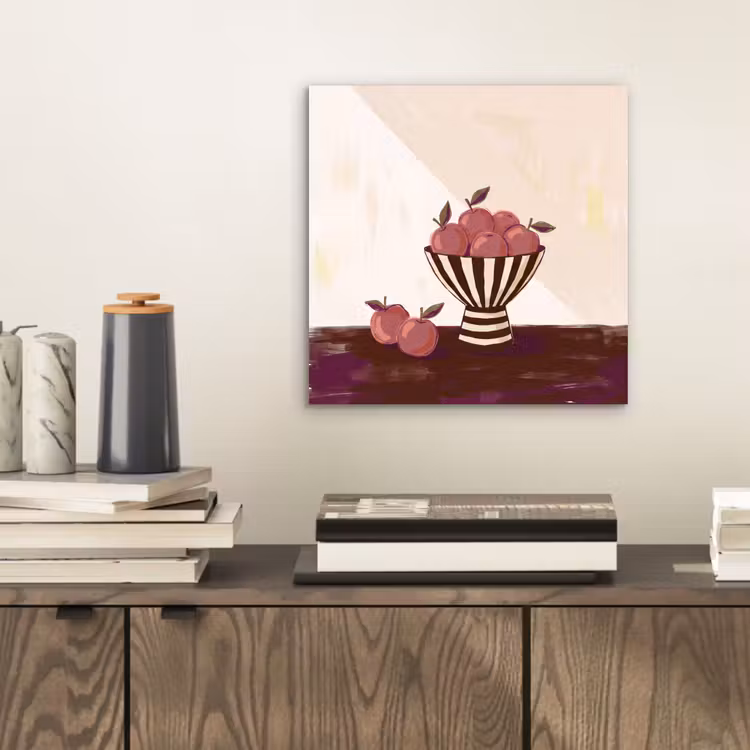 Eten - Schaal - Stilleven - Modern - Rood aluminium wit klein -sfeer1