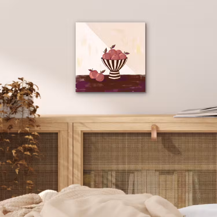 Eten - Schaal - Stilleven - Modern - Rood aluminium wit klein -sfeer3