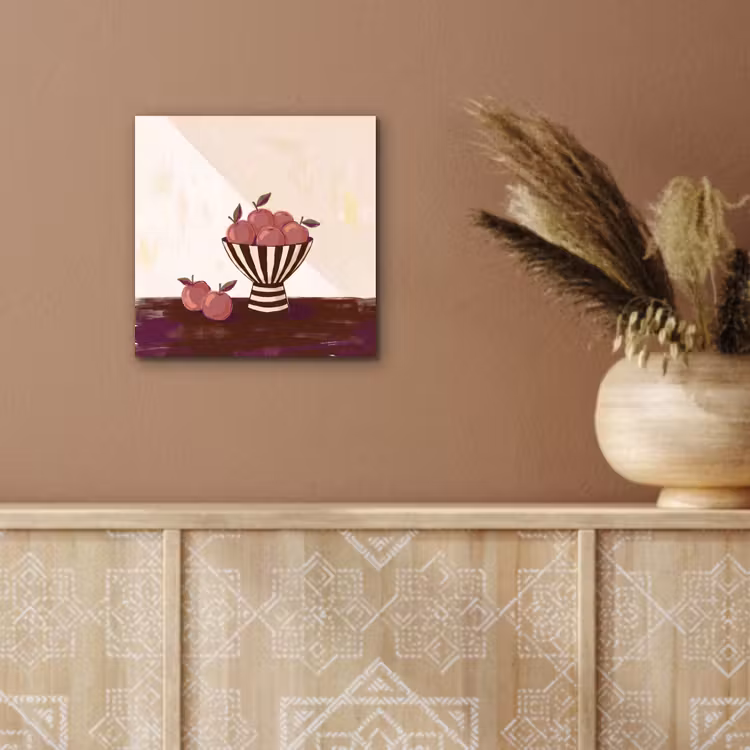 Eten - Schaal - Stilleven - Modern - Rood aluminium wit klein -sfeer4