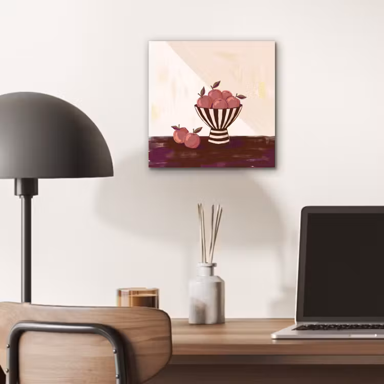 Eten - Schaal - Stilleven - Modern - Rood aluminium wit klein -sfeer5