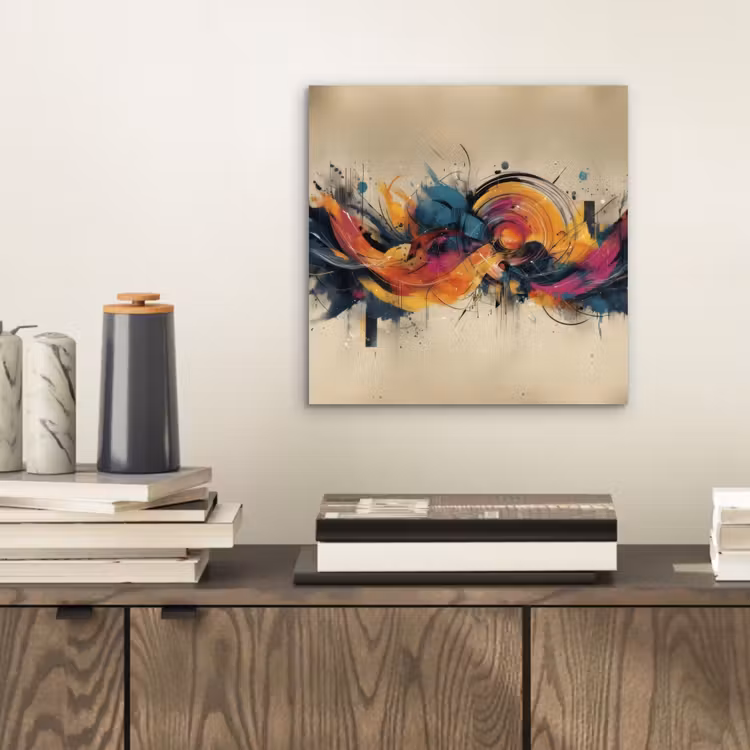 Explosie - Kleurrijk - Vormen - Abstract aluminium wit klein -sfeer1