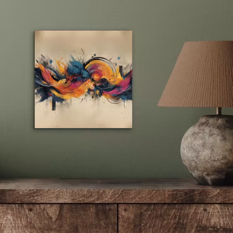 Explosie - Kleurrijk - Vormen - Abstract aluminium wit klein -sfeer2
