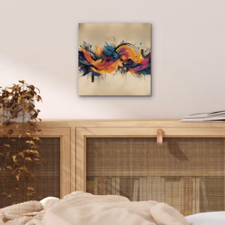 Explosie - Kleurrijk - Vormen - Abstract aluminium wit klein -sfeer3