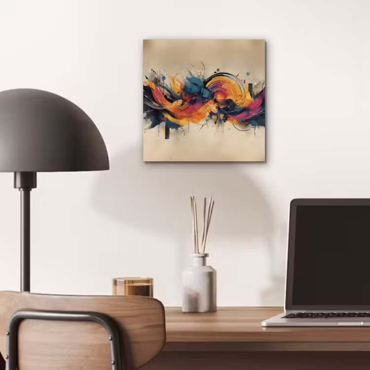 Explosie - Kleurrijk - Vormen - Abstract aluminium wit klein -sfeer5