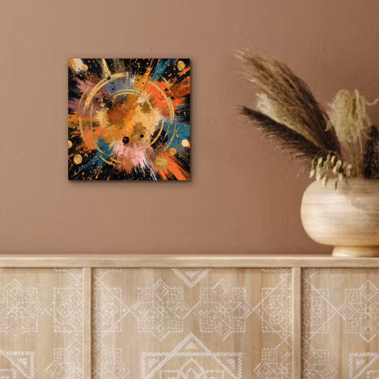 Explosie - Verfstructuur - Goud - Abstract aluminium wit klein -sfeer4