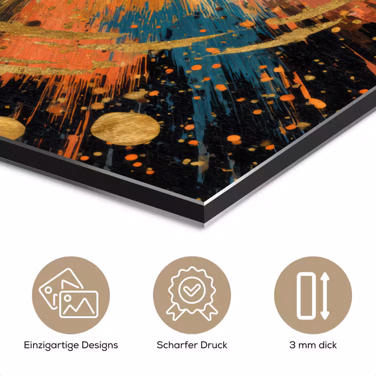 Explosie - Verfstructuur - Goud - Abstract aluminium wit klein -closeup_DE