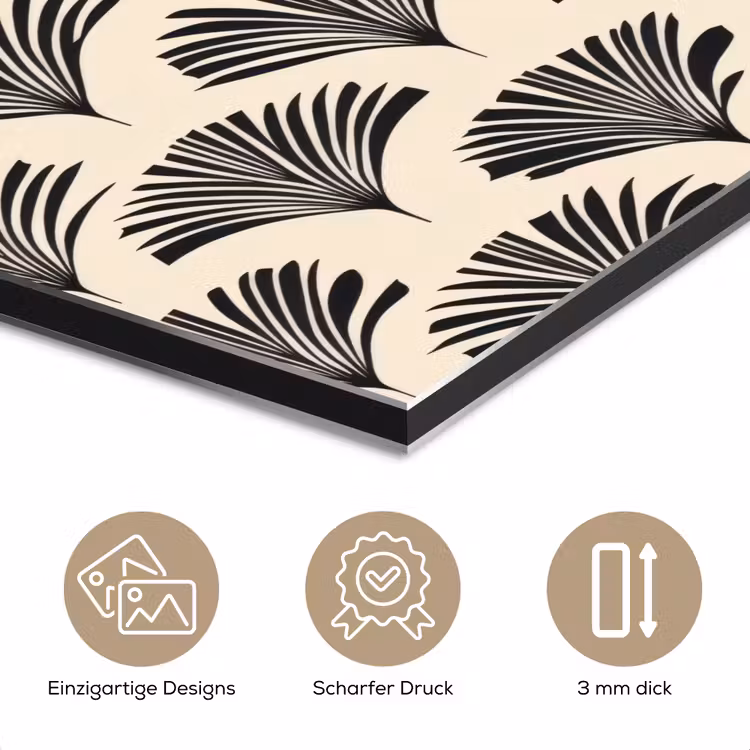 Waaiers - Botanisch - Zwart - Beige aluminium wit klein 46 -closeup_DE