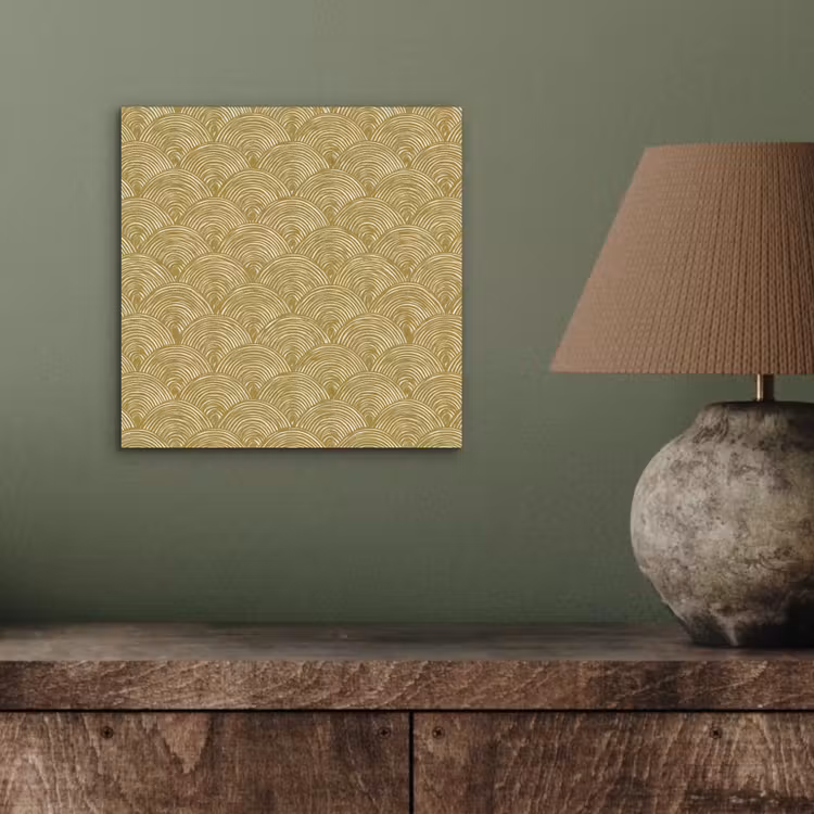 Waaier - Geometrisch - Groen aluminium wit klein 46 -sfeer2