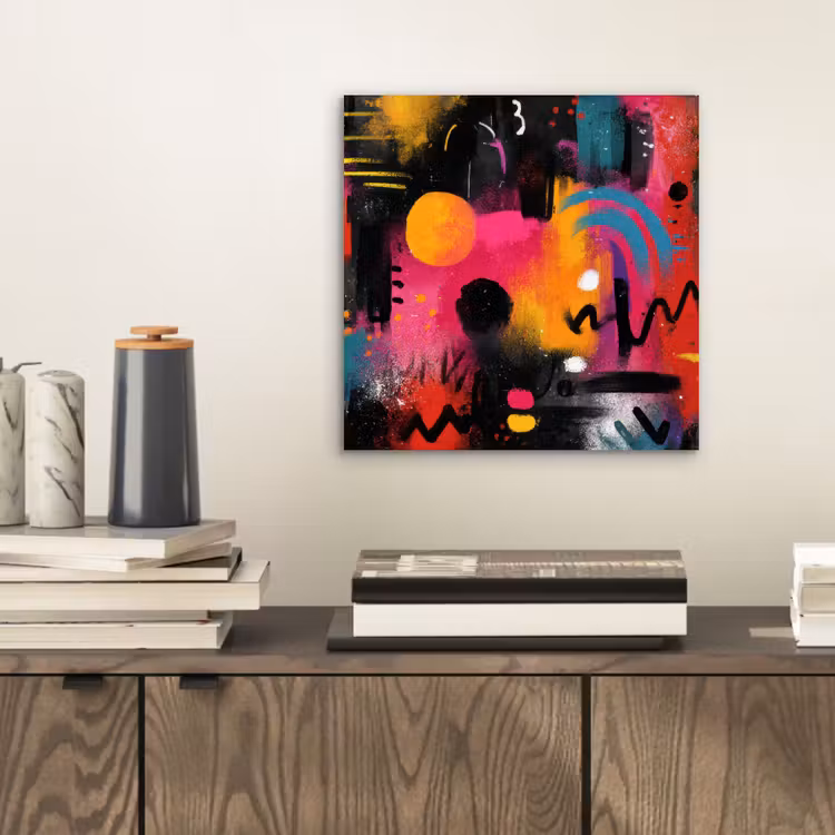 Kleurvlakken - Vormen - Kleurrijk - Abstract aluminium wit klein -sfeer1