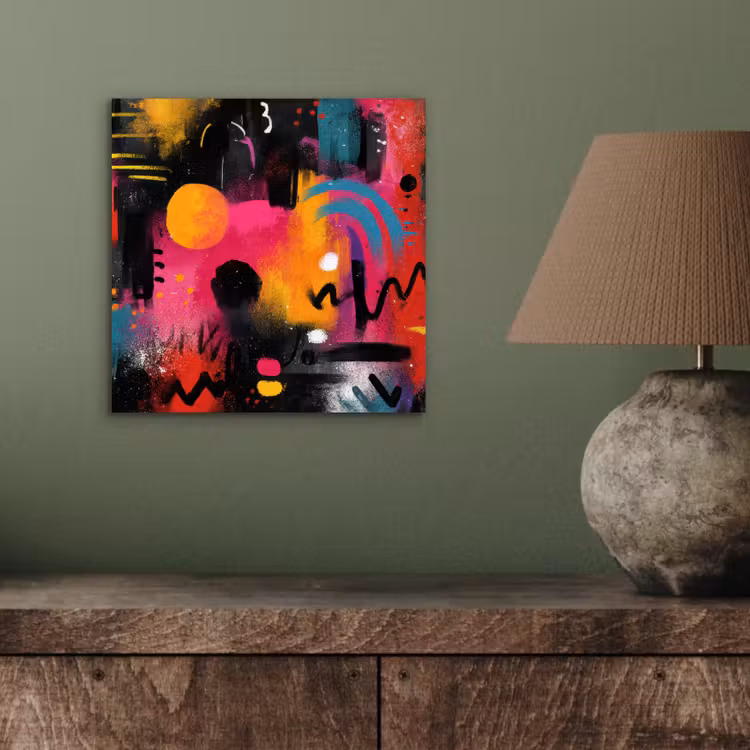 Kleurvlakken - Vormen - Kleurrijk - Abstract aluminium wit klein -sfeer2