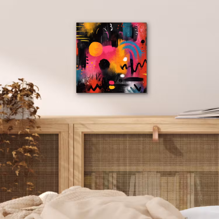 Kleurvlakken - Vormen - Kleurrijk - Abstract aluminium wit klein -sfeer3
