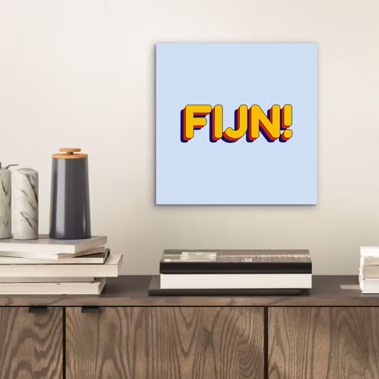 Fijn - Geel - Oranje aluminium wit klein -sfeer1
