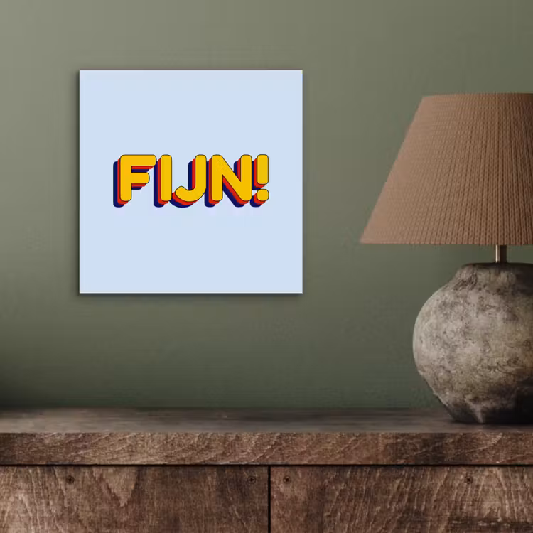 Fijn - Geel - Oranje aluminium wit klein -sfeer2