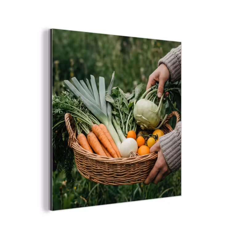 Veld - Groenten - Biologisch - Oogst aluminium wit klein -3d