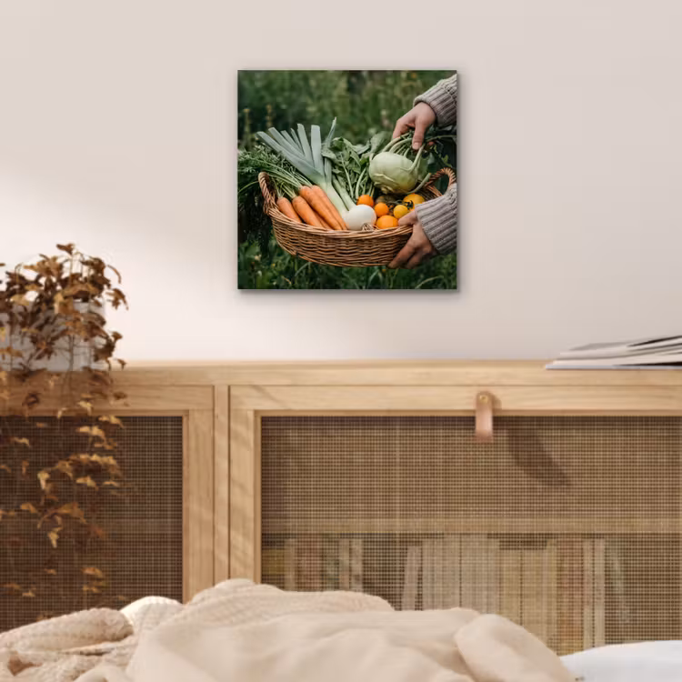 Veld - Groenten - Biologisch - Oogst aluminium wit klein -sfeer3