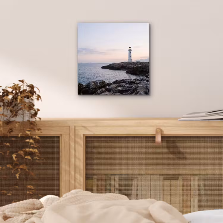 Rotsen - Vuurtoren - Wit aluminium wit klein -sfeer3