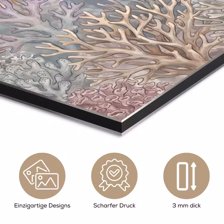 Vis - Koraal - Oceaan - Illustratie - Onderwater aluminium wit klein -closeup_DE