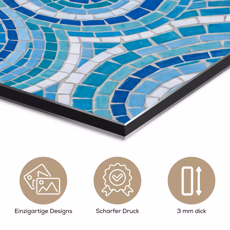 Vis - Mozaïek - Water - Decoratief - Blauw aluminium wit klein -closeup_DE