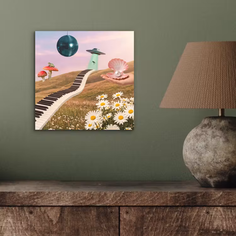 Alu-Dibond-Bild - Fisch – Natur – Abstrakt - Vis - Natuur - Abstract aluminium wit klein