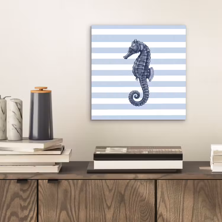 Vis - Oceaan - Illustratie - Blauw - Strepen aluminium wit klein -sfeer1