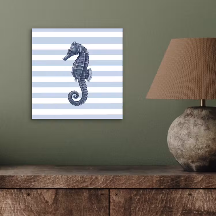 Vis - Oceaan - Illustratie - Blauw - Strepen aluminium wit klein -sfeer2