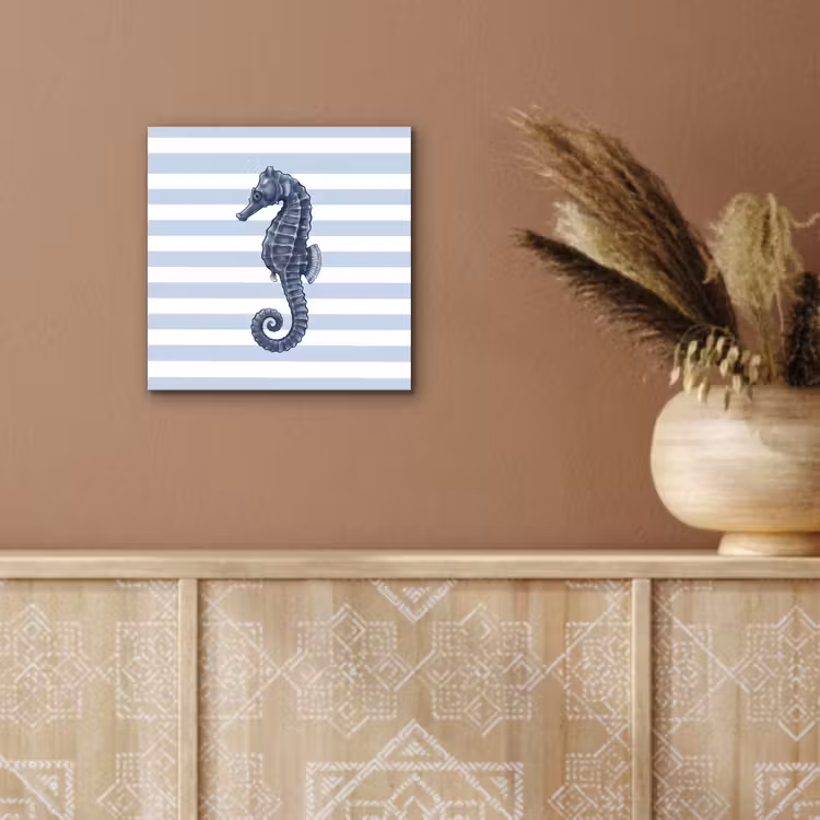 Vis - Oceaan - Illustratie - Blauw - Strepen aluminium wit klein -sfeer4