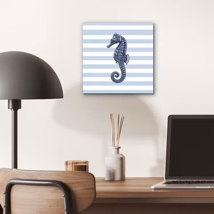 Vis - Oceaan - Illustratie - Blauw - Strepen aluminium wit klein -sfeer5